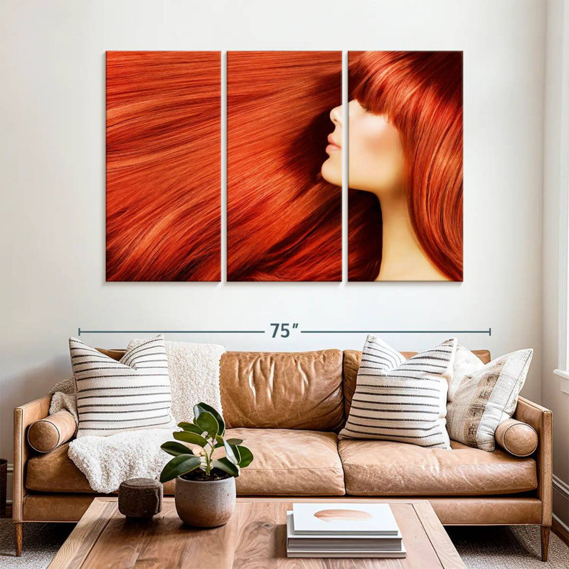 Longs cheveux roux Shuttleworth, H 42 po x l 65 po