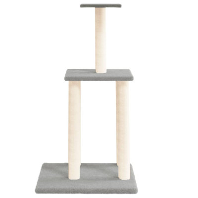 vidaXL Cat Tree Engineered wood, plush, sisal 33.7 in tall