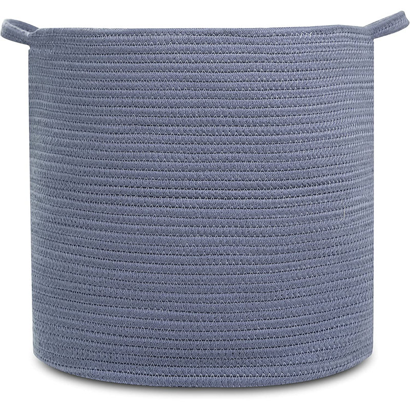 Laundry Cotton Basket, 14" H x 15" W x 15" D, Gray