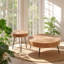 Ensemble de 2 tables basses et d'appoint VEVOR en MDF, pieds en métal, dimensions : 87,5 cm (L) x 18 cm (P) x 88,5 cm (H).