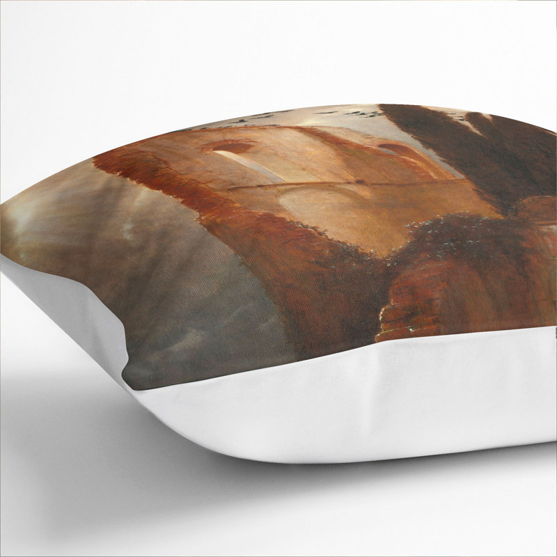 Ruin by the Sea Scatter Cushion, 55cm H x 55cm W x 20cm D, White