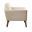 Méridienne bouton Mid-Century, accoudoirs très confortables, pieds en bois de pacane massif, revêtement beige, accoudoir l 37 po x P 29,5 po-76519864