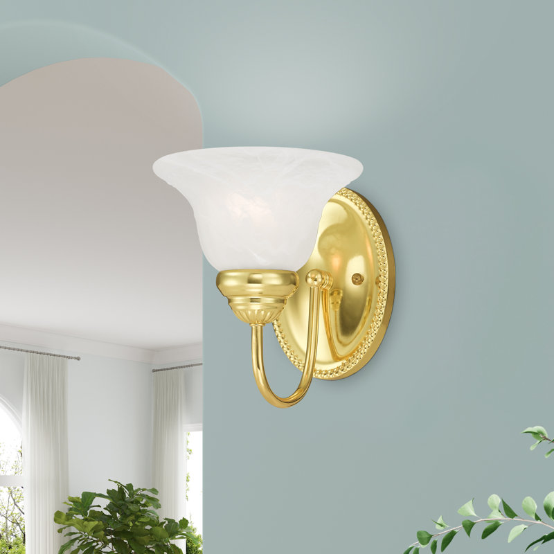 Edgemont Dimmable Bath Sconce, Polished Brass