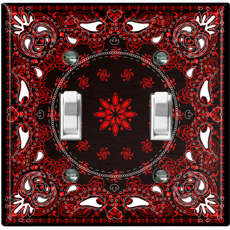 Patterned 2 - Gang Toggle Light Switch Standard Wall Plate