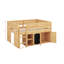 Lit mezzanine double avec armoire de rangement-339768491