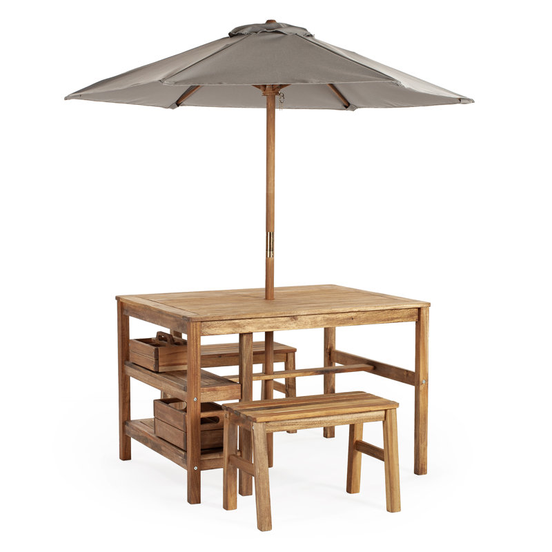 Table d'extérieur et parasol Martha