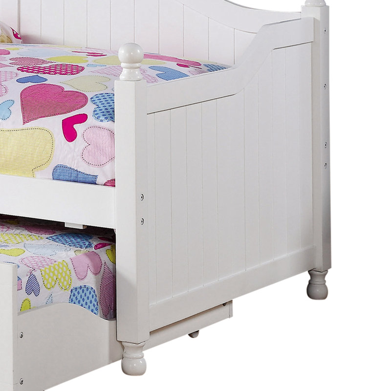 White Twin Daybed With Trundle - Enhances Bedroom's Visual Interest Bedroom Ambiance Design
