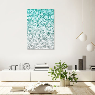 " Nautical and Coastal Clear Aqua Waters, Coastal Blue " Graphic Art Print