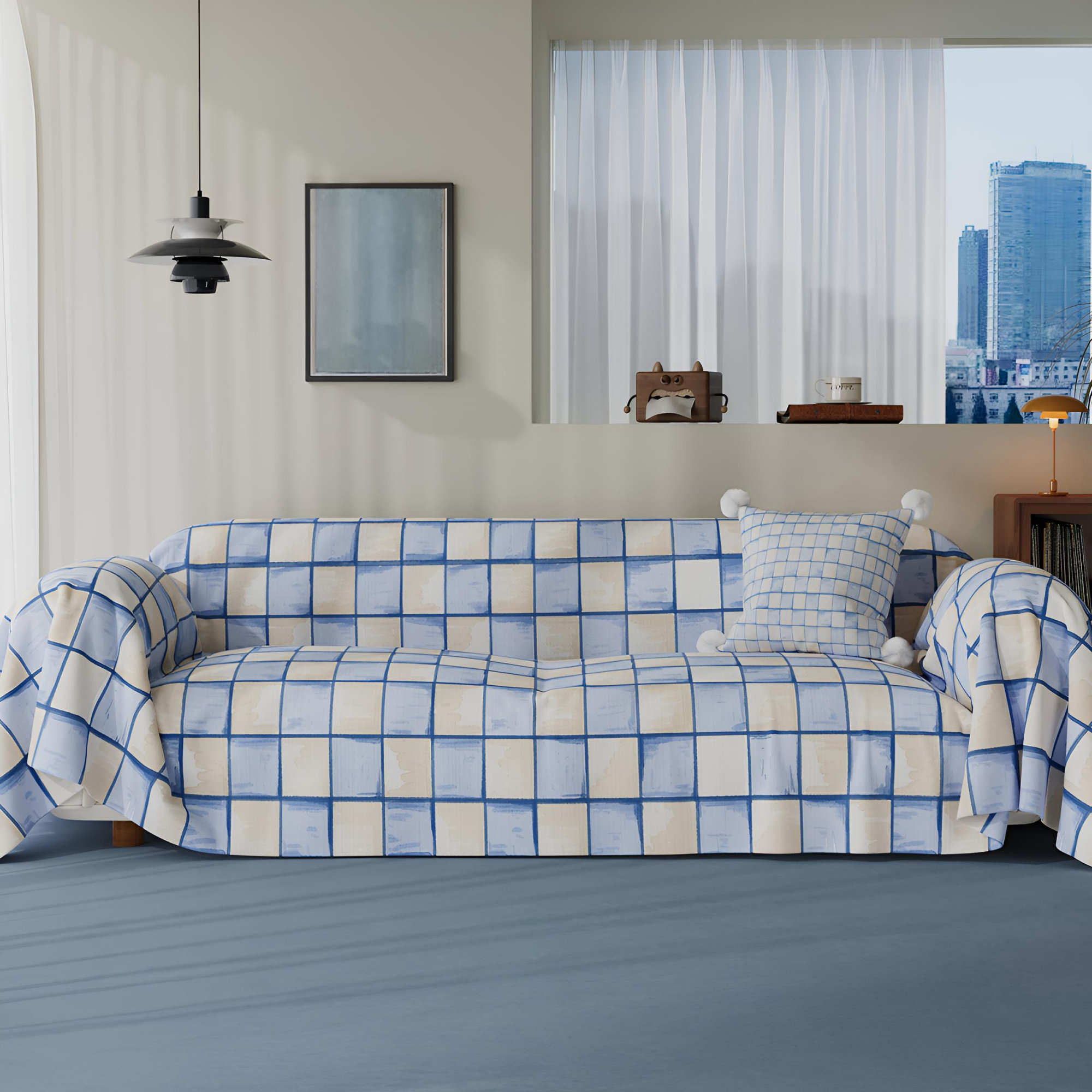 Carved Solid Color Sofa Cover Universal Sofa Towel All-inclusive Dust Cover Couch Home Decoration