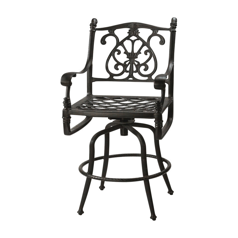 Florence Swivel Balcony Stool, Desert Bronze, 25" Seat Height