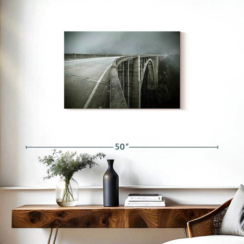 Lilie Foggy Bixby Bridge, 20" H x 30" W
