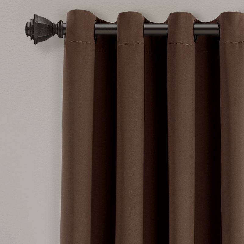 Insulated Blackout Curtain Pair, 52"W x 84"L, Chocolate