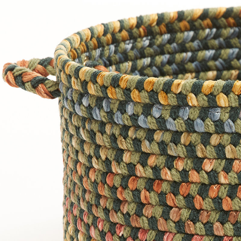 Panier en tissu Bar Harbor, H 8 po x l 10 po x P 10 po, 23 pintes, Vert et bleu