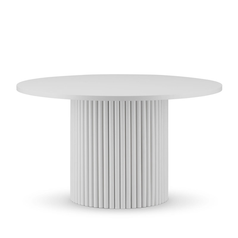 Drum Coffee Table, Grey, 35cm H x 59cm L x 59cm W
