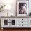 Meuble télé en bois massif American Light Luxury-130777567