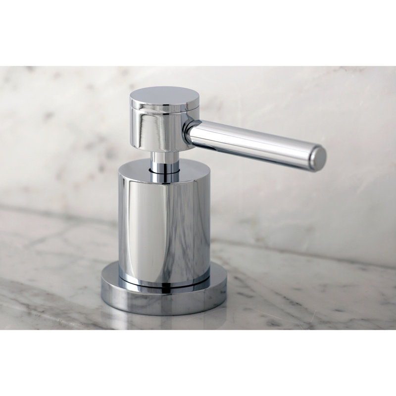 Kingston Brass Concord Two-Handle 3-Hole Deck Mount Roman Tub Faucet, Polished Chrome