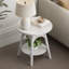 Table de bout ronde moderne avec tablette