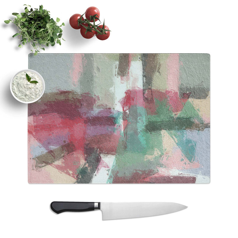 Tempered Glass Art Painting Vol.111 Chopping Board, 39 cm W x 28.5 cm L