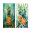Ensemble de 2 décorations tropicales bleu sarcelle et ananas Paradiso-102575731-102575734