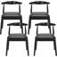 Ensemble de 2 chaises de salle à manger de style Mid-Century avec structure en chêne massif et siège tissé à la main Weave-2083261392