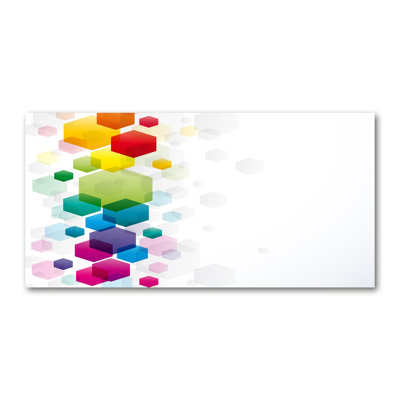 Colorful Cubes - No Frame Print on Canvas
