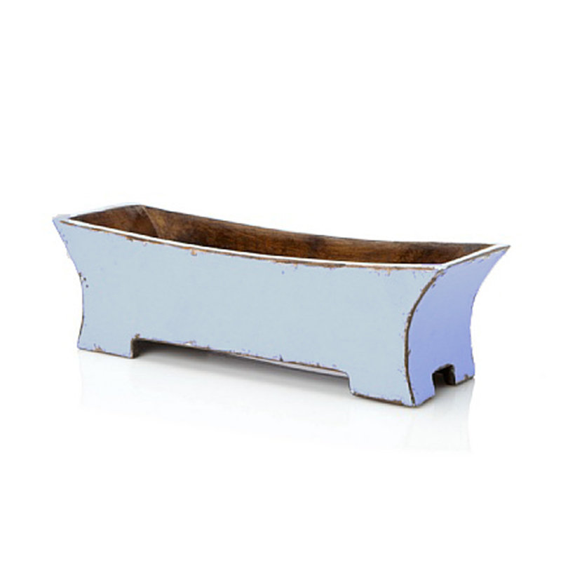 Boîte de planteur de bois rectangulaire, Aqua