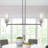 2 - Light 26" Wide Dimmable Modern Linear Kitchen Island Chandelier with Cylinder Glass Shade-1176341578-1191324444-1191324445