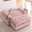 Fauteuils inclinables réglables avec rangement, canapé deux places moderne en chenille rose pour la maison-1268219302