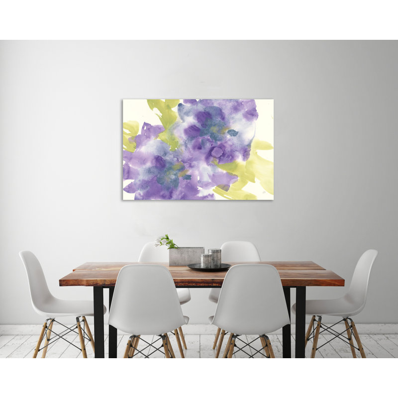 "Violet et gris I", toile tendue par Chris Paschke, H 10 po x l 15 po x P 1,5 po