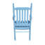 Chaise berçante en bois bleu
