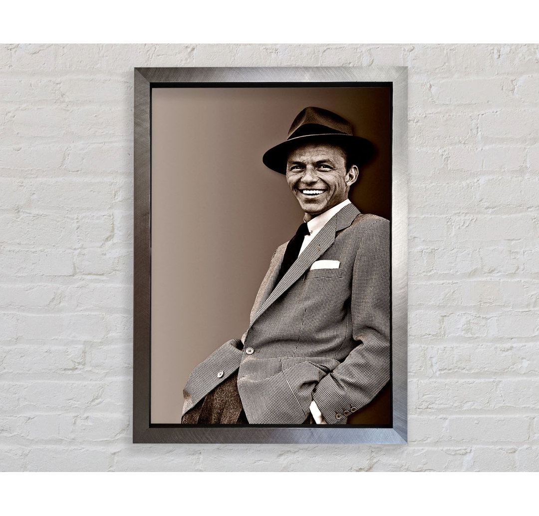 Frank Sinatra Sepia - Einzelner Bilderrahmen Kunstdrucke