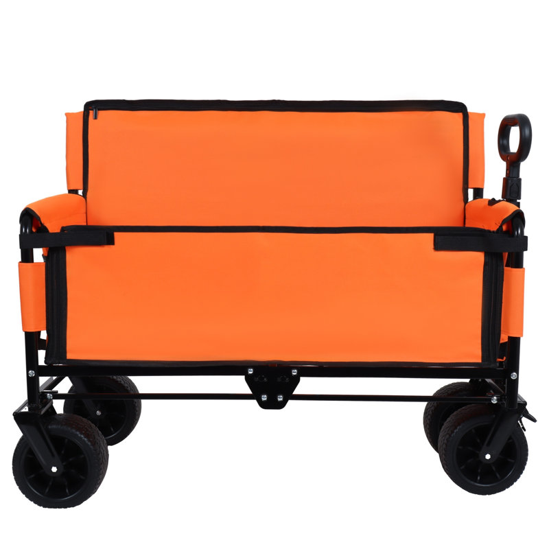 Chariot de jardin orange 3-en-1 500lbs, Orange