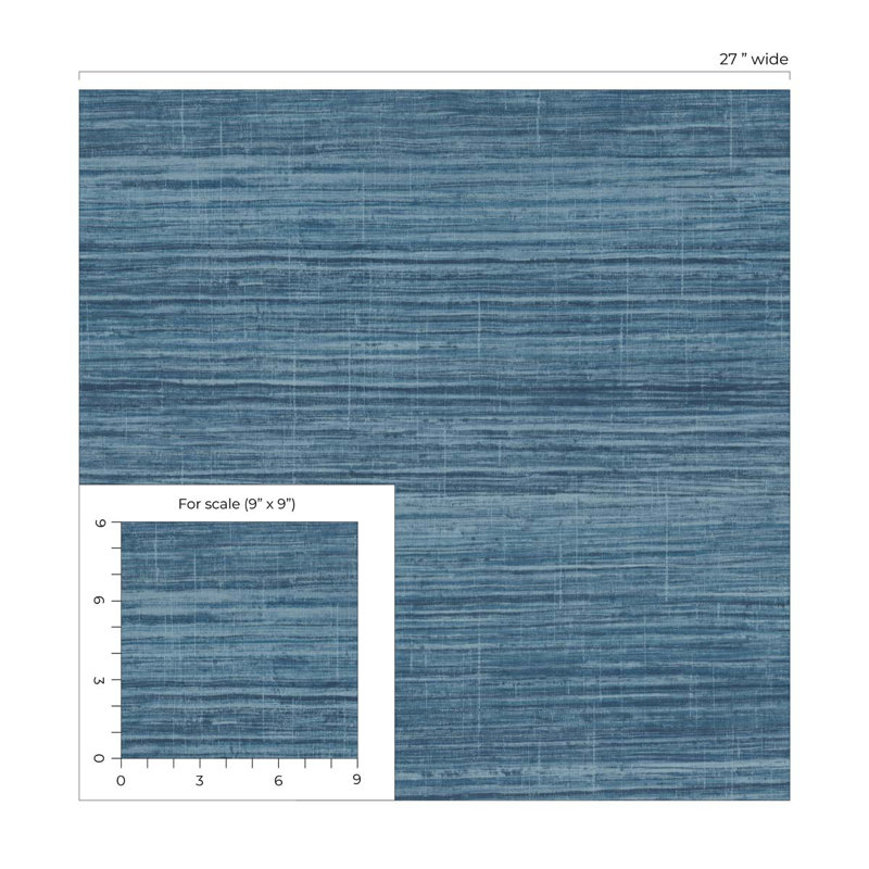 Rouleau de papier peint L 27 pi x l 27 po Martensdale, Bleu nautique