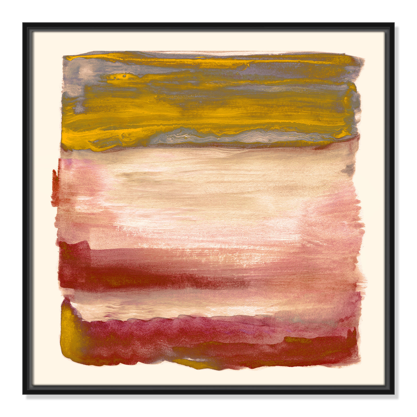Yellow Sky I Print by Nan, Black, 25.5" H x 25.5" W