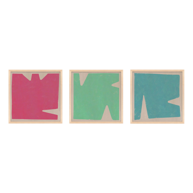 Sculpted Pastel Set by Romina Gadler, 16" H x 16" W, Maple Paper Framed