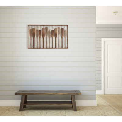 Décoration murale en bois avec pales surélevées