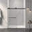 Frameless Double Sliding Shower Door,5/16" (8Mm) Thick SGCC Tempered Clear Glass,Double Side Easy Clean Coat-117492524