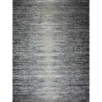 Hand Woven Silk and Wool Abstract Area Rug