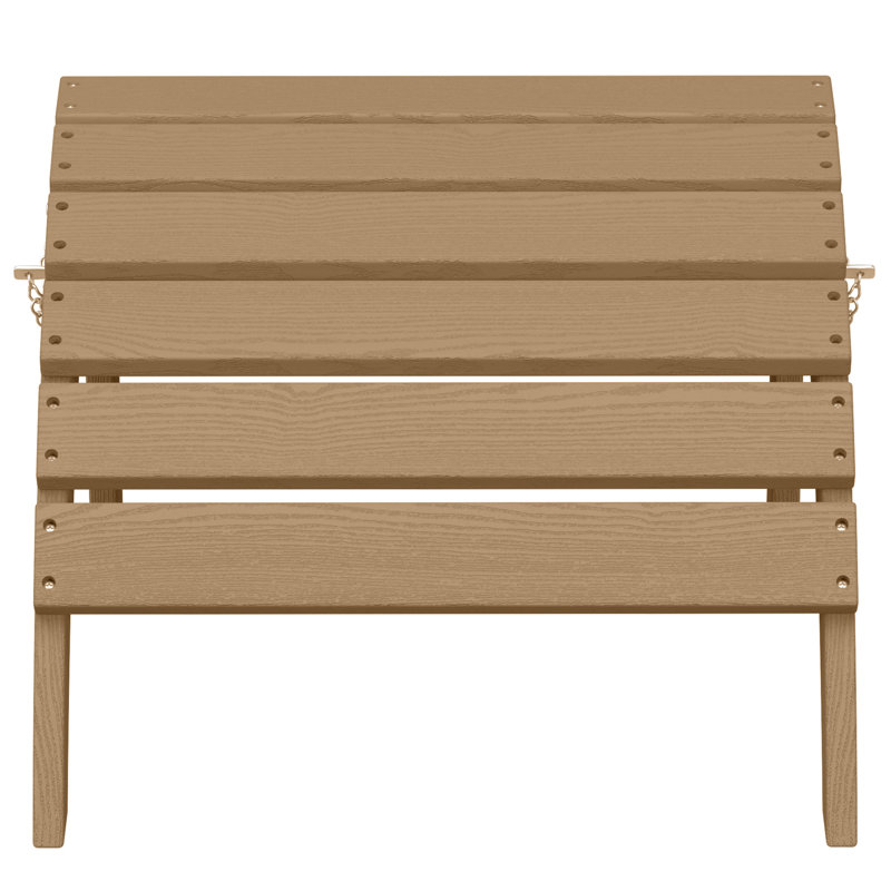 Repose-pieds pliable en plastique PEHD Adirondack, Brun