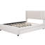 Grand lit tapissier avec 2 tiroirs et lit gigogne, mousse confortable, tête de lit classique, plateforme beige - tête de lit gigogne pour chambre à coucher