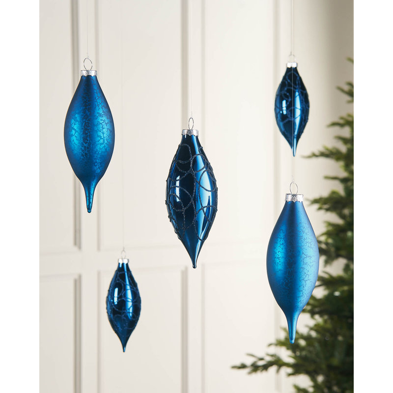 14.71 cm Plastic / Acrylic Shatterproof Bauble, Navy Blue