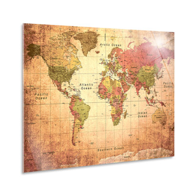 Ancient World Map 1 Piece Wall Art