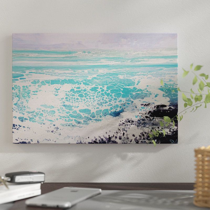 « cornwall brume », impression sur toile, H 12 po x l 18 po x P 1,5 po, Toile tendue, Pas de tapis