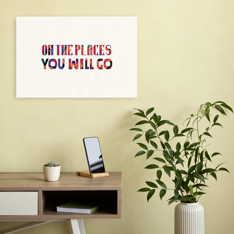 «Colorful Places», impression d'art mural moderne abstrait coloré, 12" H x 18" W