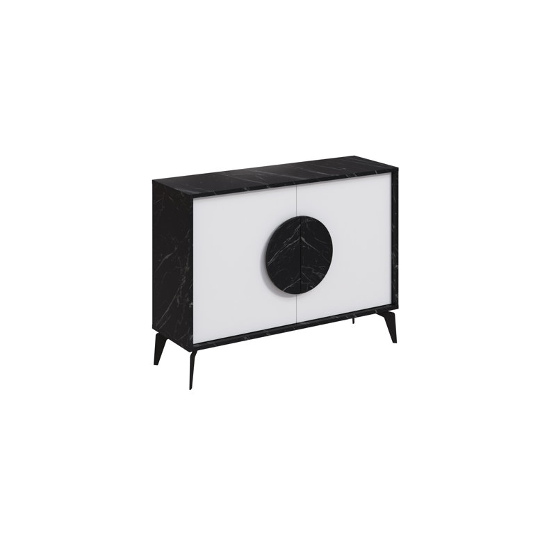 Kaira 2-Door Cabinet Stylish Storage Solution for Modern Living Spaces, Bendir/White