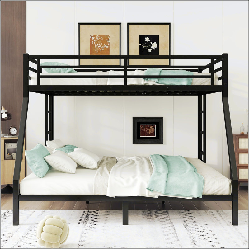 Metal Queen over King Bunk Bed