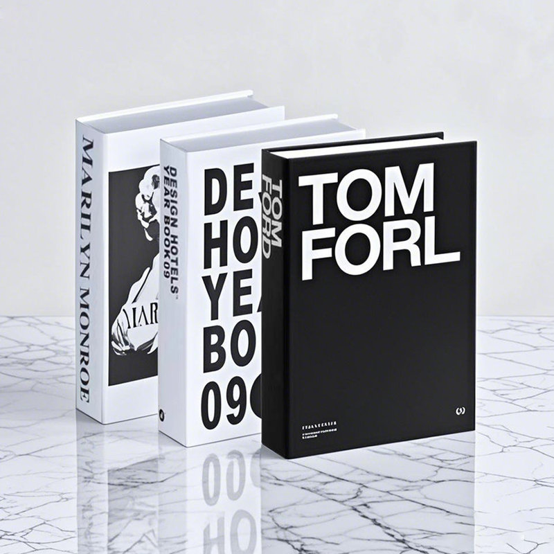 Ensemble de 3 livres décoratifs de style nordique