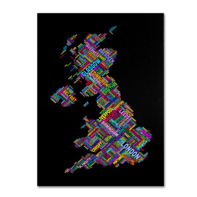 « united kingdom vii » par michael tompsett, art textuel encadré