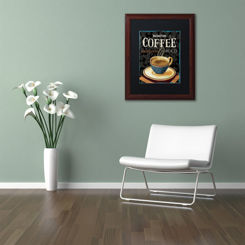 «Today's Coffee IV», affiche vintage encadrée sur toile, H 20 po x l 16 po x P 0,5 po