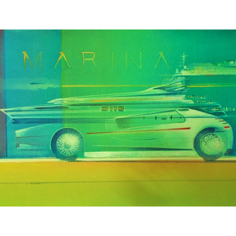 Marina Reflection Print by Gerard Tunney
